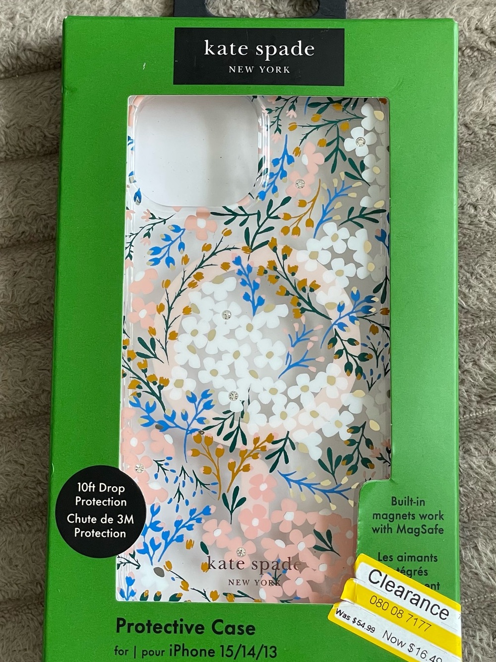Kate Spade Floral With Rhinestones IPhone Case MagSafe